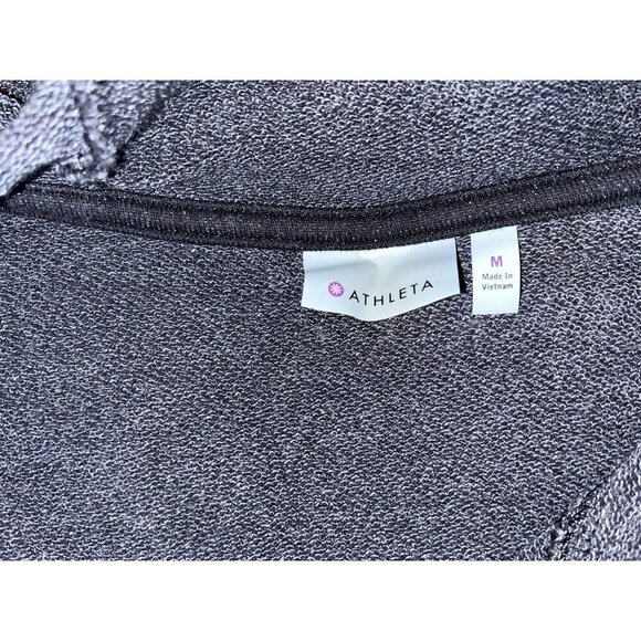 Athleta Womens Black Full-Zip Hoodie Sweatshirt Size Medium - Picture 4 of 7